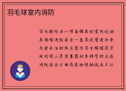羽毛球室内消防